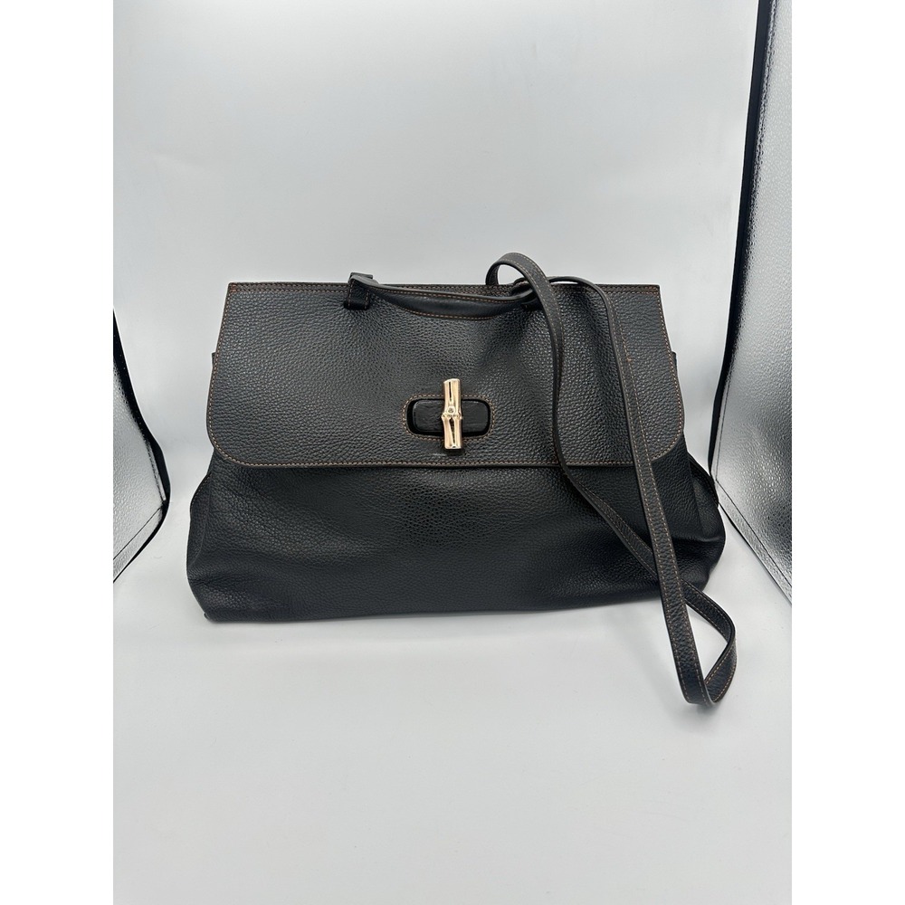 Valentino Mario Valentino black‎ soft leather bag with handle and shoulder strap
